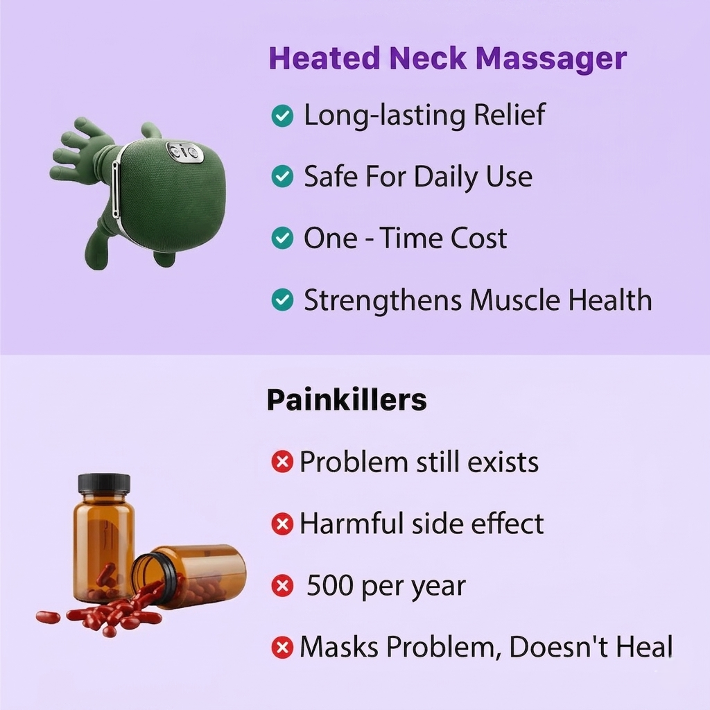 360° Heated Neck Massager | Simulated Human Hand Grip