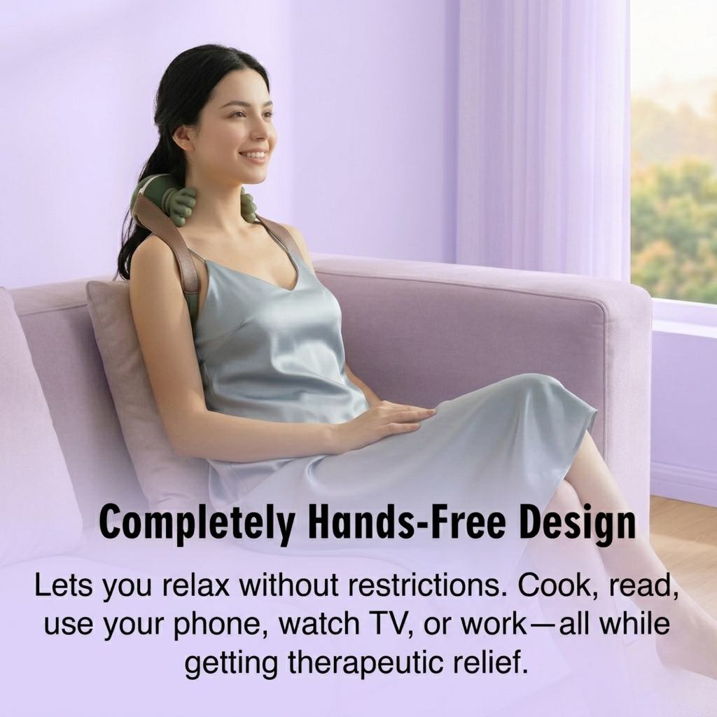 360° Heated Neck Massager | Simulated Human Hand Grip