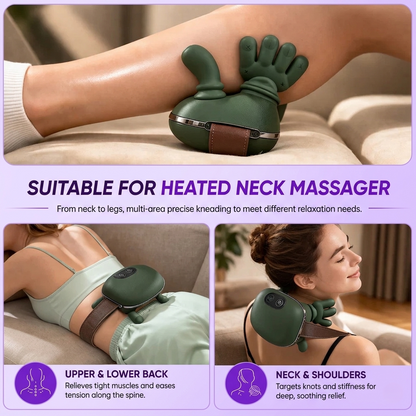 360° Heated Neck Massager | Simulated Human Hand Grip
