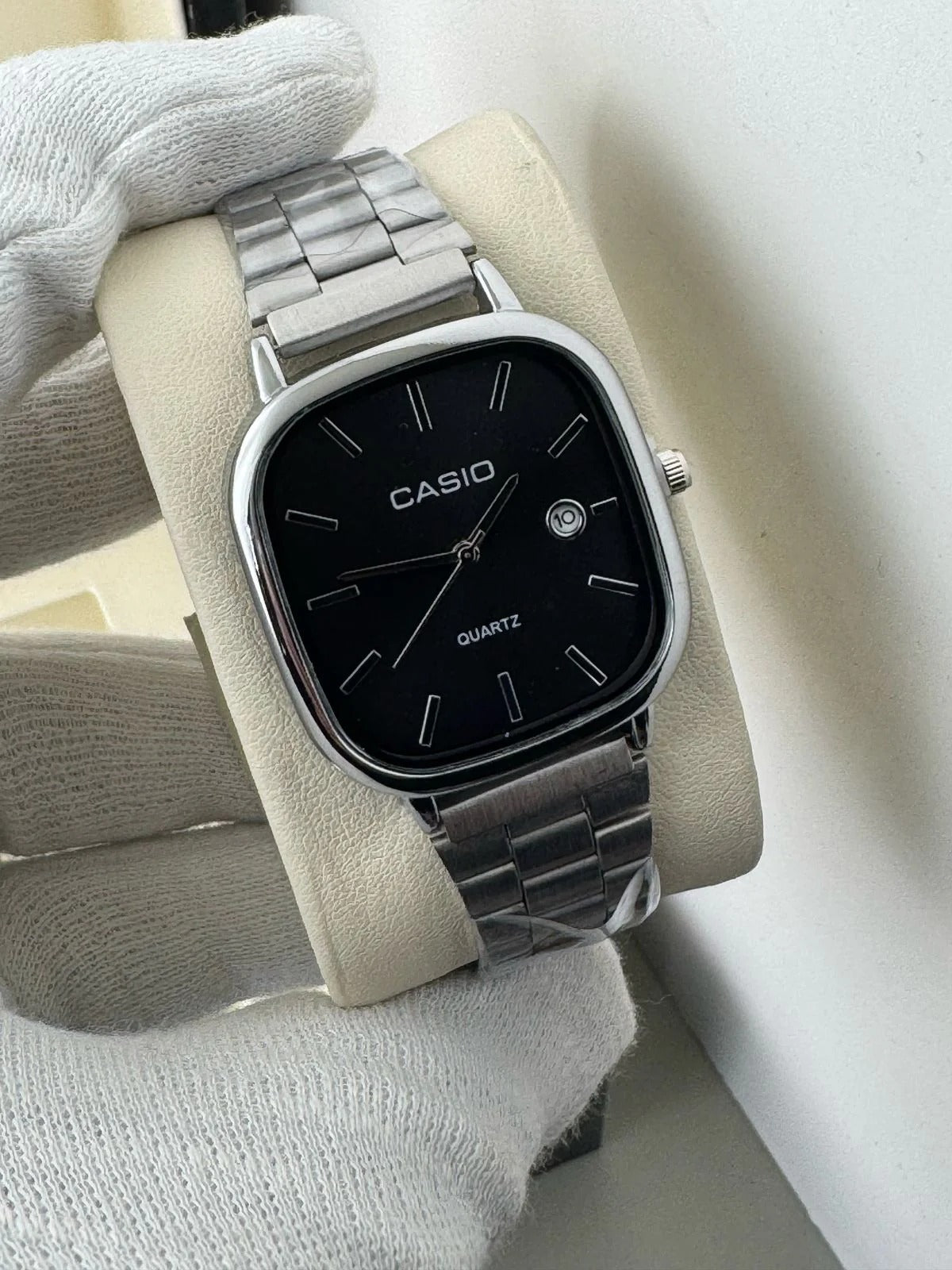 Casio Quartz Classic Silver & Black Watch For Men & Women