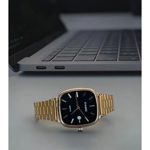 Casio Quartz Classic Silver & Black Watch For Men & Women