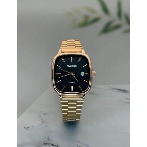 Casio Quartz Classic Silver & Black Watch For Men & Women