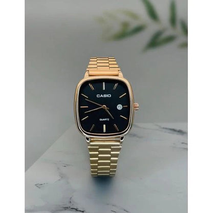 Casio Quartz Classic Silver & Black Watch For Men & Women