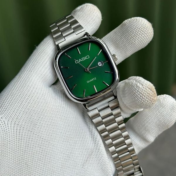 Casio Quartz Classic Silver & Black Watch For Men & Women