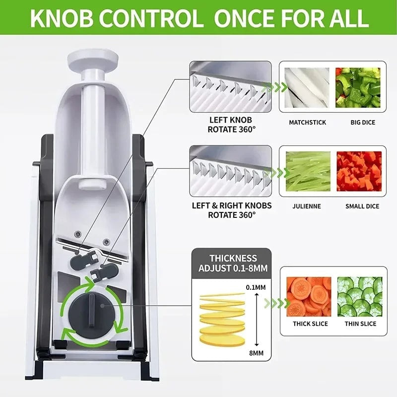 Adjustable Vegetable Cutter - 4-in-1 Mandoline